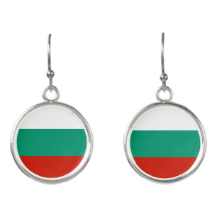 Bulgaria flag earrings