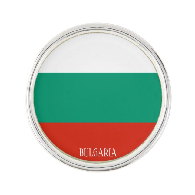 Bulgaria Flag Elegant Patriotic Lapel Pin (Front)