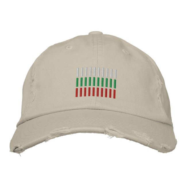 Bulgaria Flag Embroidery Embroidered Baseball Hat (Front)