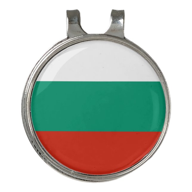Bulgaria Flag Golf Hat Clip (Front)