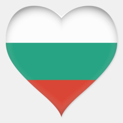 Bulgaria Flag Heart Sticker