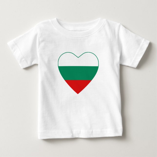 Bulgaria Flag Heart T-Shirt (Front)
