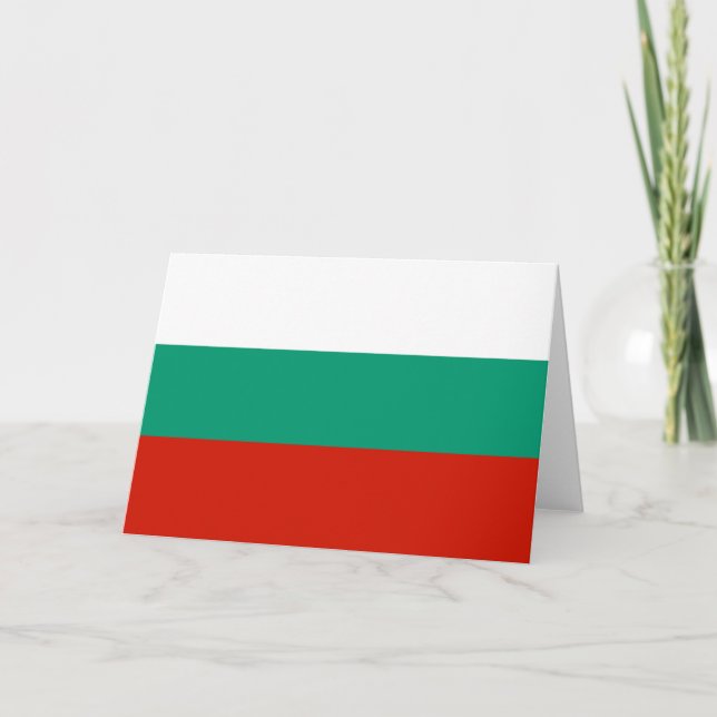 Bulgaria flag letterpress thank you card (Front)