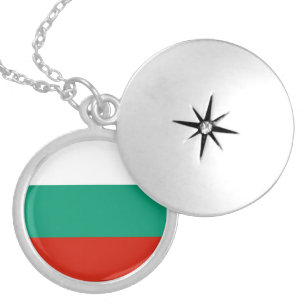 Bulgaria flag locket necklace