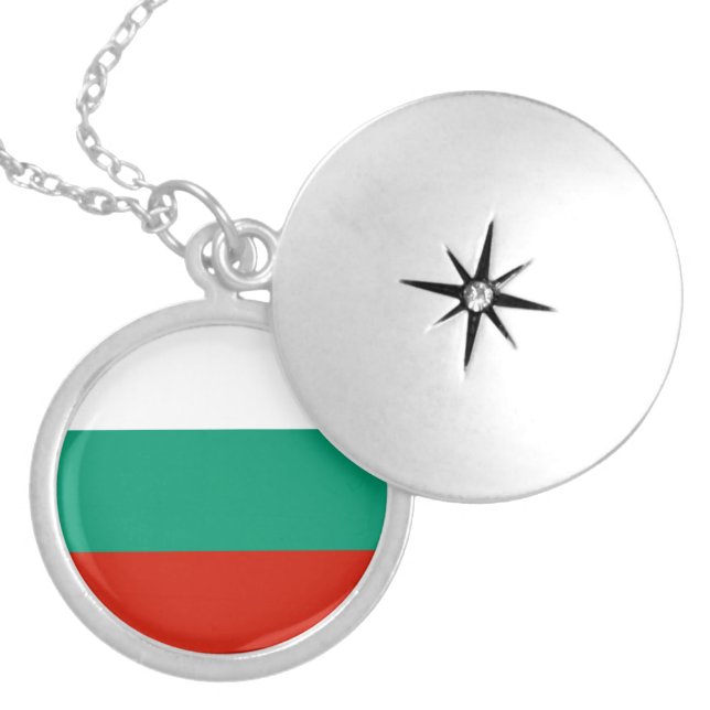 Bulgaria flag locket necklace (Front)