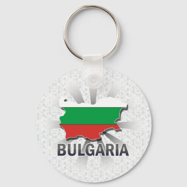 Bulgaria Flag Map 2.0 Keychain (Front)