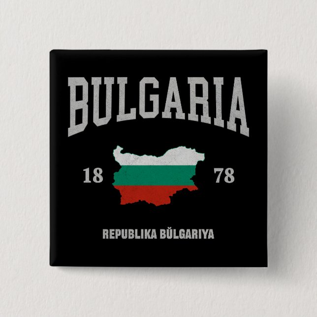 Bulgaria Flag Map Button (Front)