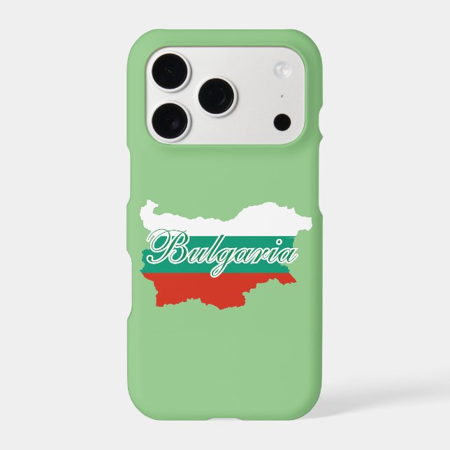 Bulgaria flag map iphone case (Back)