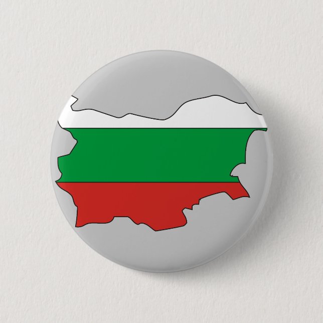 Bulgaria flag map pinback button (Front)