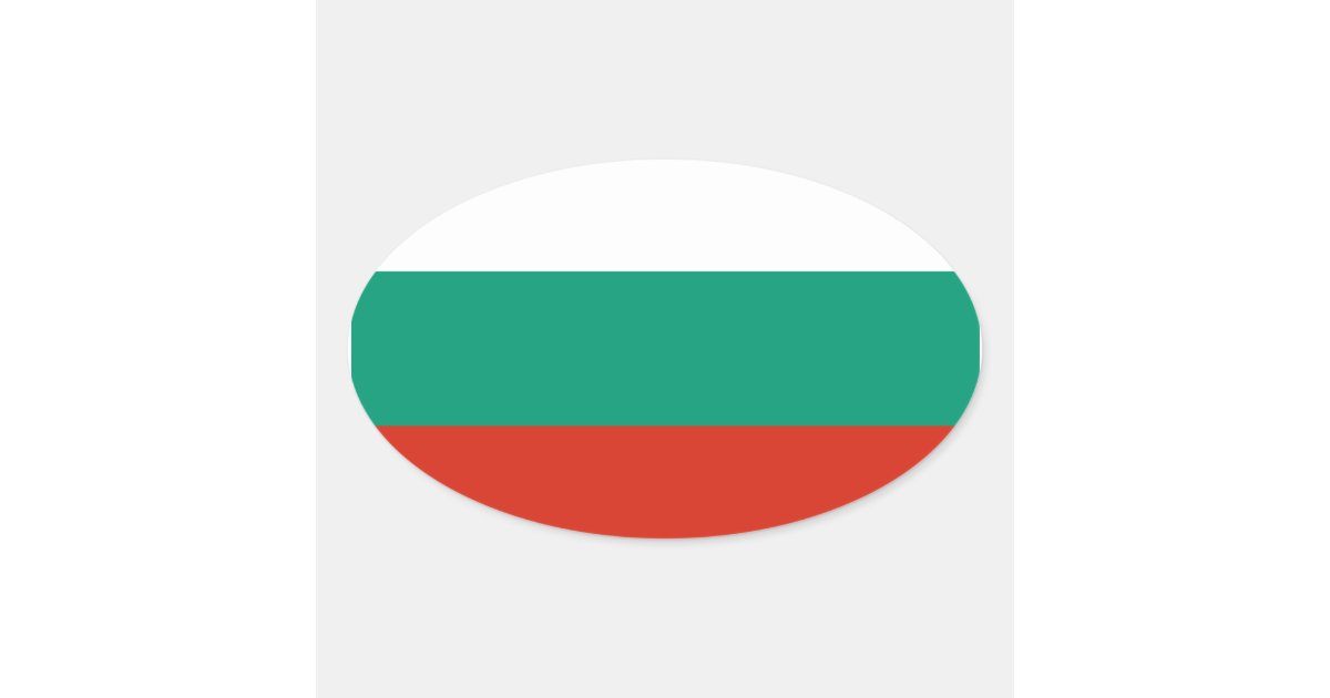 Bulgaria Flag Oval Sticker | Zazzle