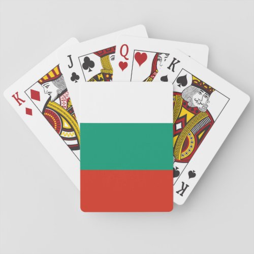 Bulgaria Flag Poker Cards