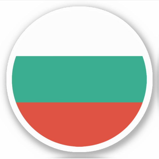 Bulgaria Flag Round Sticker (Front)