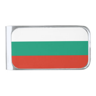 Bulgaria Flag Silver Finish Money Clip