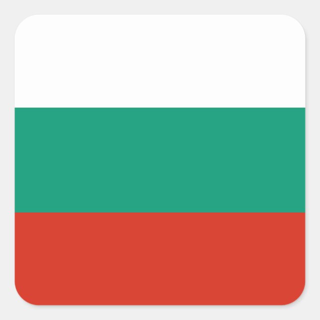 Bulgaria Flag Square Sticker (Front)