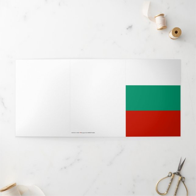 Bulgaria flag Tri-Fold card (Outside)