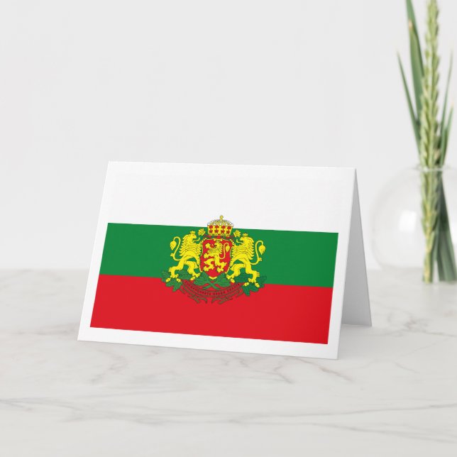 Bulgaria Flag w COA Greeting Card (Front)