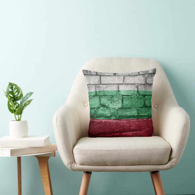 Bulgaria flag wall throw pillow (Chair)