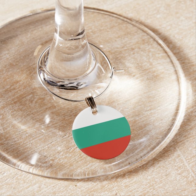 Bulgaria flag wine charm (In Situ)