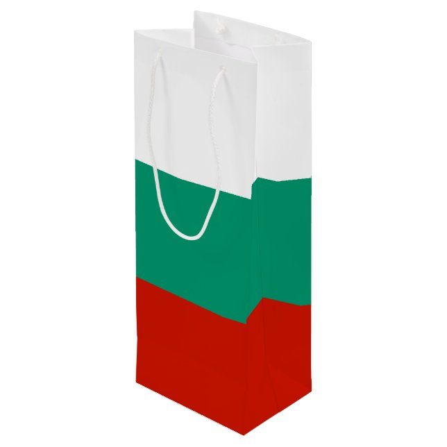Bulgaria flag wine gift bag (Back Angled)