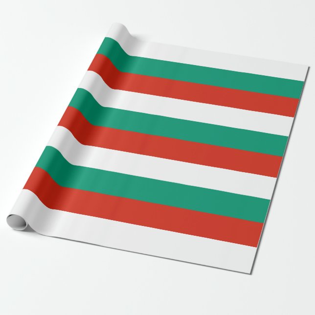 Bulgaria Flag Wrapping Paper (Unrolled)