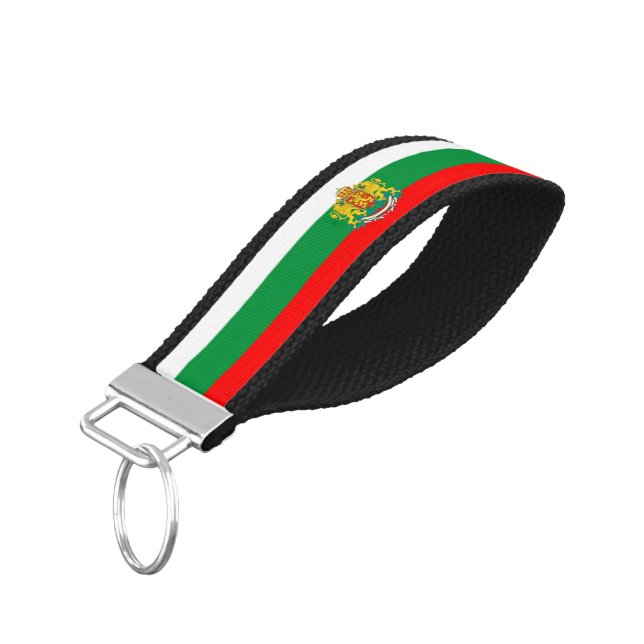 Bulgaria flag wrist keychain (Angled Down)