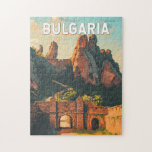 Bulgaria Illustration Travel Art Vintage Jigsaw Puzzle<br><div class="desc">Bulgaria vector artwork design. Bulgaria,  a diverse and historic destination in Eastern Europe,  is known for its charming cities,  stunning Black Sea coastline,  and breathtaking mountain landscapes.</div>