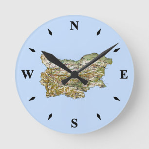Bulgaria Map Clock