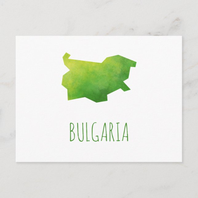 Bulgaria Map Postcard (Front)