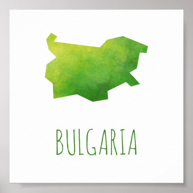 Bulgaria Map Poster (Front)