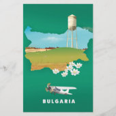 Bulgaria map travel print (Front)