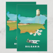 Bulgaria map travel print (Front/Back)