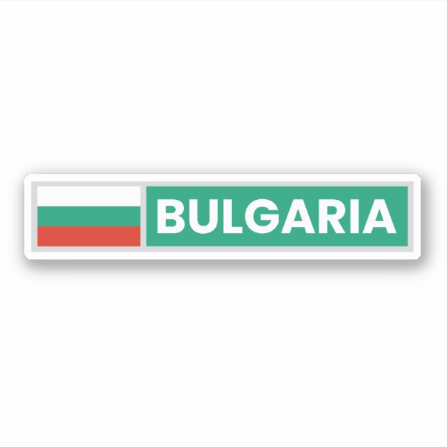 Bulgaria National Flag Sticker (Front)