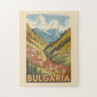 Bulgaria Painterly Illustration Travel Art Vintage