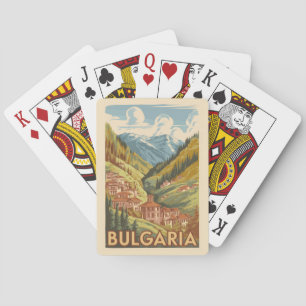 Bulgaria Painterly Illustration Travel Art Vintage Poker Cards