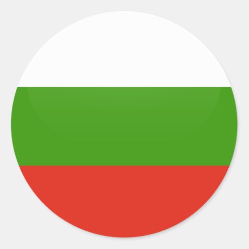 Bulgaria quality Flag Circle Classic Round Sticker