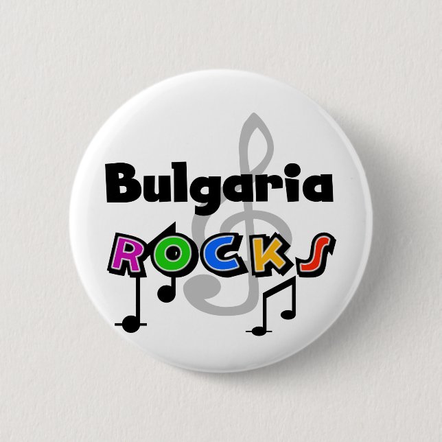 Bulgaria Rocks Pinback Button (Front)