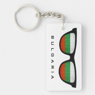 Bulgaria Shades custom text & color key chain