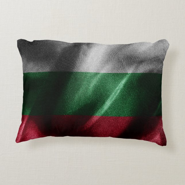 Bulgaria silk flag accent pillow (Back)