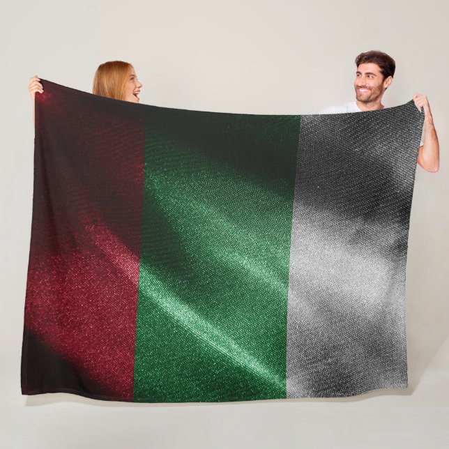 Bulgaria silk flag fleece blanket (In Situ)