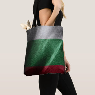 Bulgaria silk flag tote bag