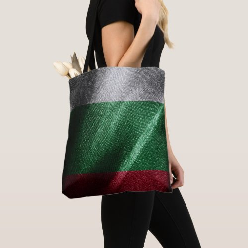 Bulgaria silk flag tote bag