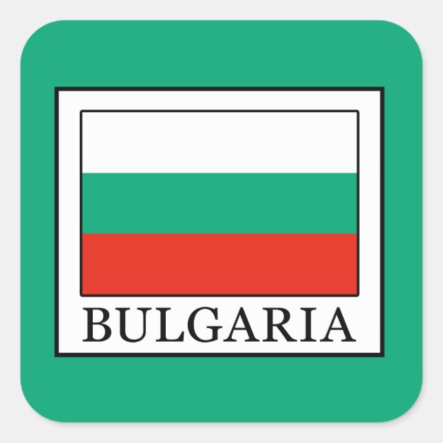 Bulgaria Square Sticker (Front)
