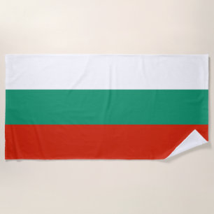 Bulgaria tricolor flag beach towel