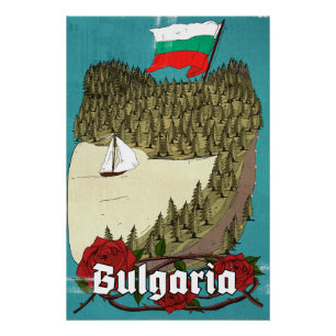 Bulgaria Vintage Travel Poster
