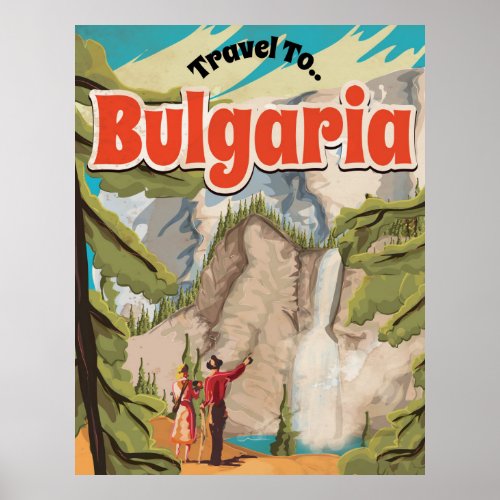 Bulgaria Vintage Travel Poster