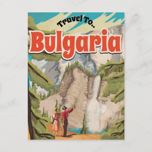 Bulgaria Vintage Travel Poster Postcard