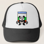 Bulgaria Weightlifting Panda Trucker Hat at Zazzle