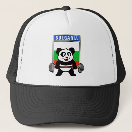 Bulgaria Weightlifting Panda Trucker Hat