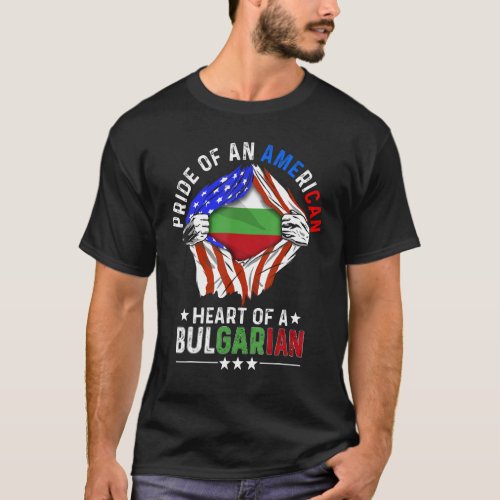 Bulgarian American America Pride Foreign Bulgaria  T_Shirt