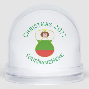 Bulgarian Angel Christmas Flag Personalized Snow Globe